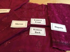 Unstitched magenta raw for sale  WEST DRAYTON