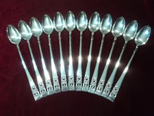 Usado, Lote de 12 colheres de chá gelado Silverplate Oneida Coronation 1936 comprar usado  Enviando para Brazil