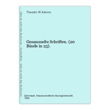 Gesammelte schriften adorno gebraucht kaufen  Waldshut-Tiengen