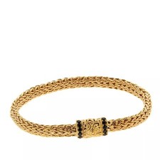 Usado, Pulseira Bali Designs prata esterlina folheada a ouro fecho espinélio Tulang Naga. 8 pol comprar usado  Enviando para Brazil