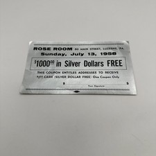 Cupom de Prata Vintage 1958 Luzerna Pa Dólares de Prata Condado de Luzerna comprar usado  Enviando para Brazil
