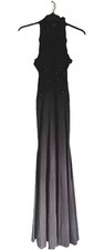 Vestido formal de noite GLS Apparel longo preto frisado formatura casamento gala tamanho P comprar usado  Enviando para Brazil