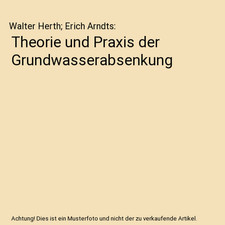 Theorie praxis grundwasserabse gebraucht kaufen  Trebbin