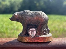 Mini estatueta vintage de metal fundido lembrança de urso Montana ~Japão, usado comprar usado  Enviando para Brazil