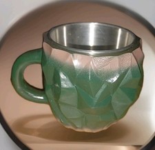 Xícara de café - Forro de metal cristal mineral como resina - Verde - Exclusivo - Elegante , usado comprar usado  Enviando para Brazil