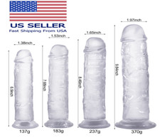 Usado, Vibrador de geléia ventosa dong 4 tamanhos realista pênis veias vibradores anal vaginal comprar usado  Enviando para Brazil