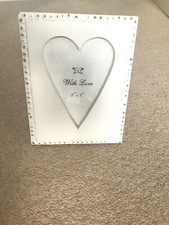Wooden heart white for sale  WARRINGTON