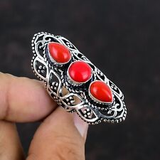 Anel de prata 925 coral italiano feito à mão tamanho 9~ HB-114 comprar usado  Enviando para Brazil