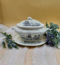 Zuppiera con vassoio usato  Solza