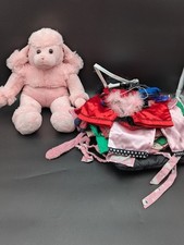 Usado, Ursinho Maluco Rosa Poodle Francês Filhote de Pelúcia Cachorro Brinquedo Amoroso 17" + ROUPAS! comprar usado  Enviando para Brazil
