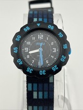 Usado, Relógio Flik Flak Swatch criança juventude azul e preto moldura giratória suíça - Nova bateria comprar usado  Enviando para Brazil