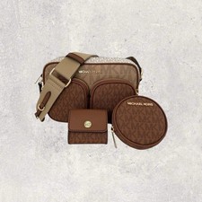 Michael Kors MK Torba crossbody Torba na ramię Jet Set Przedmiot Brązowy Kremowy Złoty NOWA, używany na sprzedaż  Wysyłka do Poland