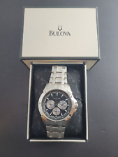 Relógio masculino Bulova multifuncional mostrador preto aço inoxidável 96C123 comprar usado  Enviando para Brazil