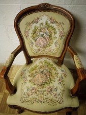 Para caridade - Requintada poltrona estofada de madeira - Chateau latão francês martelado comprar usado  Enviando para Brazil