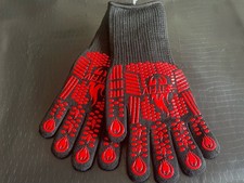 Luvas de churrasco/forno resistentes ao calor FitFiv | Punho de silicone preto e vermelho | NOVO comprar usado Luvas de churrasco/forno resistentes ao calor FitFiv | Punho de silicone preto e vermelho | NOVO comprar usado  Enviando para Brazil