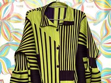 Blusa Issey Miyake plissada inspirada por favor verde preta listrada blusa casual, usado comprar usado Blusa Issey Miyake plissada inspirada por favor verde preta listrada blusa casual, usado comprar usado  Enviando para Brazil