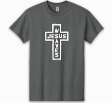 CAMISETA JESUS SALVA LOGOTIPO CRUZ JOHN 3:16 CAMISETA CRISTÃ JESUS CAMISETA DEUS, usado comprar usado  Enviando para Brazil