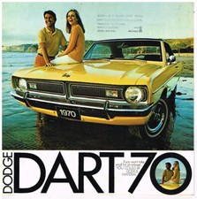 Usado, DODGE DART SALOON & HARDTOP 6 CILINDROS E V8 ORIGINAL 1970 FOLHETO DE VENDAS DE FÁBRICA comprar usado  Enviando para Brazil