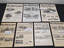 Usado, 7 Vintage 1951 WILLYS JEEP TRUCK ANÚNCIOS Impressão Original Publicitária Literatura comprar usado  Enviando para Brazil