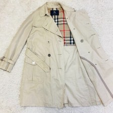 Trench coat Burberry London Novacheck feminino peito duplo mel tamanho G prata, usado comprar usado  Enviando para Brazil