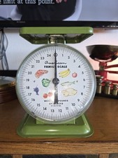 Usado, Balança de bancada de cozinha vintage americana escala familiar verde - 25 libras com caixa comprar usado  Enviando para Brazil