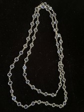 Usado, Colar longo de corrente de cristal Swarovski prata 36 polegadas comprar usado Usado, Colar longo de corrente de cristal Swarovski prata 36 polegadas comprar usado  Enviando para Brazil