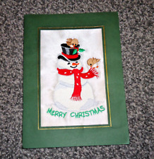 Merry christmas embroidered for sale  PERSHORE