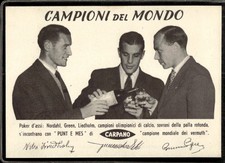 Cartolina calcio pubblicitaria usato  Italia