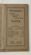 1933-1934 Philadelphia carrinho, ônibus a motor, rota de rua e guia de saúde, quase em perfeito estado comprar usado  Enviando para Brazil