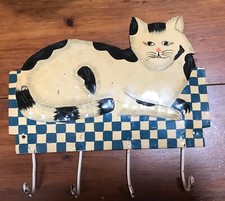 Suporte de parede metal arte popular gato casaco rack de roupas 4 ganchos comprar usado  Enviando para Brazil