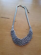 Silver necklace feathers for sale  LEICESTER