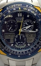 Relógio masculino Citizen Eco-Drive Skyhawk 44mm WR100M Blue Angels aço inoxidável comprar usado  Enviando para Brazil