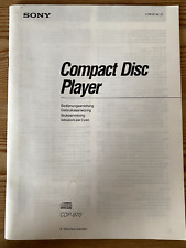 SONY CDP-970 Compact disc player: Notice, instructions, DE/NE/SE/IT-Platine CD comprar usado  Enviando para Brazil