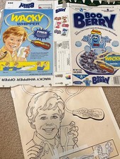 Cereal vintage General Mills BooBerry pkg.plano com oferta WackyWhipper mais arte!, usado comprar usado  Enviando para Brazil