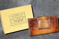 Usado, NOS Vintage Levi’s Carteira Couro de Vaca Costurado Único NOVO!! Estoque e caixa antigos comprar usado  Enviando para Brazil