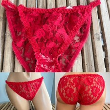 Vintage red lace for sale  USA