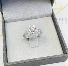 Anel de noivado de diamante simulado redondo 2,0 quilates folheado a ouro branco 14k comprar usado  Enviando para Brazil