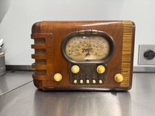 Receptor de rádio vintage 1939 Art Deco Zenith pista de corrida de madeira 5-S-319 comprar usado  Enviando para Brazil