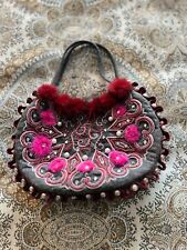 Linda bolsa de mão Ipa Nima feminina rosa/cinza/pérolas comprar usado  Enviando para Brazil