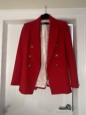 zara red blazer for sale  MIRFIELD