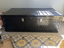 Black leather coffee for sale  ROTHERHAM