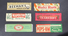 Envoltórios de goma de mascar vintage... Beeman's, Napolitan, Clarks, Peps-UM, Baby Ruth, usado comprar usado  Enviando para Brazil