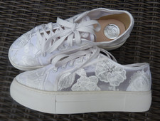 brautschuhe ivory spitze gebraucht kaufen  Rosbach v. d. Höhe