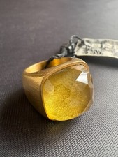 Usado, Anel Breil Milano EDEN Coleção Anel Cúpula de Pedra Amarela Cor Ouro Tamanho 6.5 EUA comprar usado  Enviando para Brazil