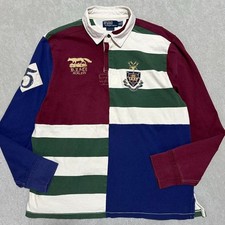 RARO Polo Lo-Head Bordado Ralph Lauren Rugby Acolchoado Ombro Patch XXL comprar usado  Enviando para Brazil