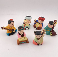 Grupo musical infantil asiático 6 + instrumentos de argila pintados à mão comprar usado  Enviando para Brazil