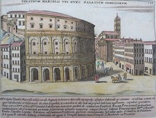 Roma, Teatro de Marcelo, Giacomo Lauro, 1625, Theatrum Marcelli Ubi Nunc comprar usado  Enviando para Brazil