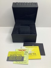 Invicta Reserve relógio preto parte superior ondulada caixa vazia e papéis apenas *Leia* comprar usado  Enviando para Brazil