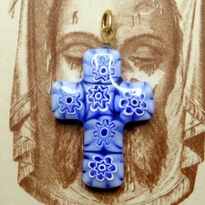 Cross murano millefiori. d'occasion  Troyes
