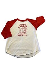 Camiseta deportiva Badger de colección **Camper manga 3/4 grande de béisbol roja blanca para mujer segunda mano  Embacar hacia Argentina